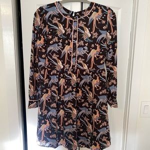LOFT Peacock Dress Size 4 Petite